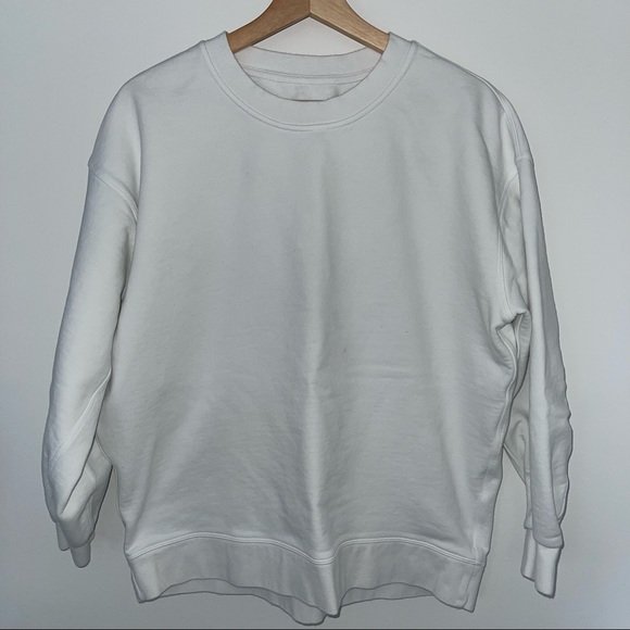 Lululemon Perfectly Oversized Crew Sweatshirt 8 White - Picture 8 of 9